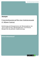 Unterrichtsentwurf für eine Lektürestunde (4. Klasse Latein)