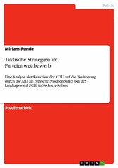 Taktische Strategien im Parteienwettbewerb