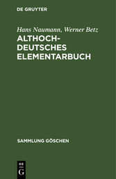 Althochdeutsches Elementarbuch