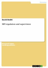 MFI regulation and supervision