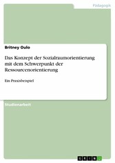 Das Konzept der Sozialraumorientierung mit dem Schwerpunkt der Ressourcenorientierung