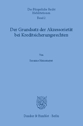 Der Grundsatz der Akzessorietät bei Kreditsicherungsrechten.