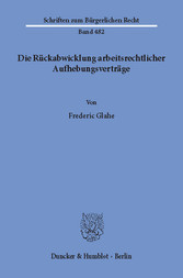 Die Rückabwicklung arbeitsrechtlicher Aufhebungsverträge.