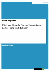 Kritik zur Bürgerbefragung 'Monheim am Rhein - Eine Stadt für alle'