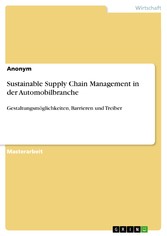 Sustainable Supply Chain Management in der Automobilbranche