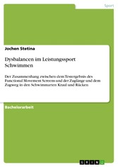 Dysbalancen im Leistungssport Schwimmen