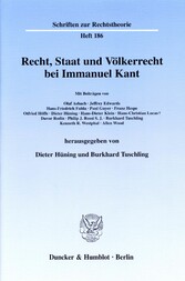 Recht, Staat und Völkerrecht bei Immanuel Kant.