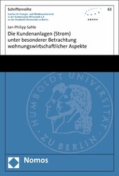 Die Kundenanlagen (Strom) unter besonderer Betrachtung wohnungswirtschaftlicher Aspekte