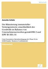 Die Bilanzierung immaterieller Vermögenswerte einschließlich des Goodwills im Rahmen von Unternehmenserwerben gemäß IFRS 3 und IDW RS HFA 16