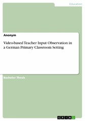 Video-based Teacher Input Observation in a German Primary Classroom Setting