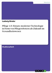 Pflege 4.0. Einsatz moderner Technologie in Form von Pflegerobotern als Zukunft im Gesundheitswesen