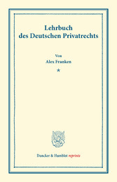 Lehrbuch des Deutschen Privatrechts.