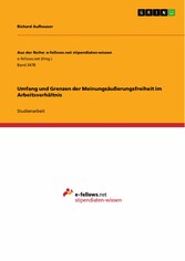 Umfang und Grenzen der Meinungsäußerungsfreiheit im Arbeitsverhältnis