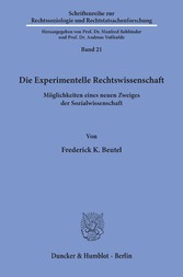 Die Experimentelle Rechtswissenschaft.