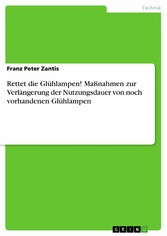 Rettet die Glühlampen! Maßnahmen zur Verlängerung der Nutzungsdauer von noch vorhandenen Glühlampen