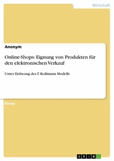 Online-Shops: Eignung von Produkten für den elektronischen Verkauf