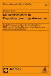 Die Betriebsstätte in Doppelbesteuerungsabkommen