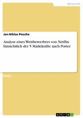 Analyse eines Wettbewerbers von Netflix hinsichtlich der 5 Marktkräfte nach Porter