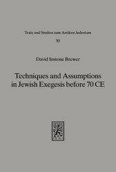 Techniques and Assumptions in Jewish Exegesis before 70 CE