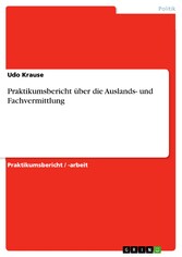 Praktikumsbericht über die Auslands- und Fachvermittlung