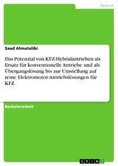 Das Potenzial von KFZ-Hybridantrieben als Ersatz für konventionelle Antriebe und als Übergangslösung bis zur Umstellung auf reine Elektromotor-Antriebslösungen für KFZ