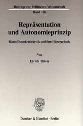 Repräsentation und Autonomieprinzip.