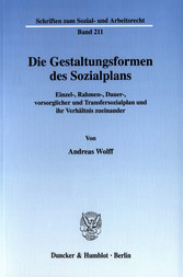 Die Gestaltungsformen des Sozialplans.