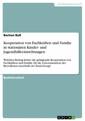 Kooperation von Fachkräften und Familie in stationären Kinder- und Jugendhilfeeinrichtungen