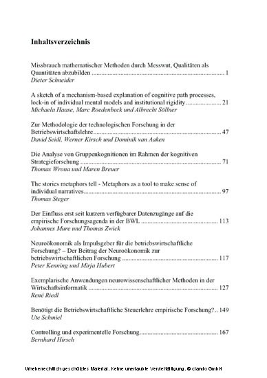 Methoden in der Betriebswirtschaftlehre