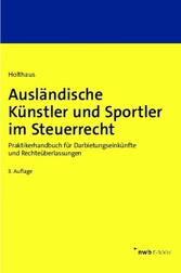 Ausländische Künstler und Sportler im Steuerrecht