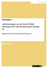 Anforderungen an ein Initial Public Offering (IPO) mit Praxisbeispiel Innogy SE