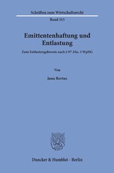 Emittentenhaftung und Entlastung.