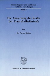 Die Aussetzung des Restes der Ersatzfreiheitsstrafe.