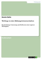 Weblogs in den Bildungswissenschaften