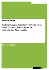 Krafttraining zur Reduktion von Schmerzen und Körperfett. Erstellung eines individuellen Makrozyklus