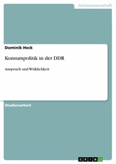 Konsumpolitik in der DDR