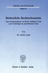 Richterliche Rechtserkenntnis.