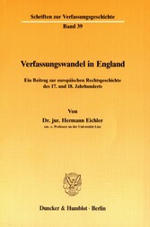 Verfassungswandel in England.