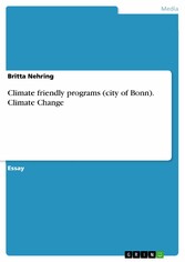 Climate friendly programs (city of Bonn). Climate Change