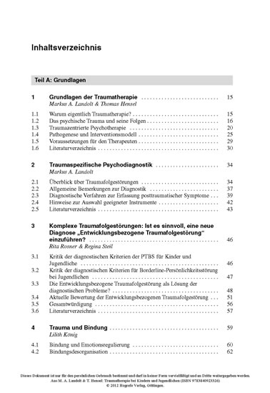 Traumatherapie bei Kindern und Jugendlichen