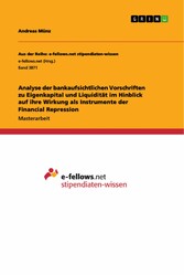 Analyse der bankaufsichtlichen Vorschriften zu Eigenkapital und Liquidität im Hinblick auf ihre Wirkung als Instrumente der Financial Repression