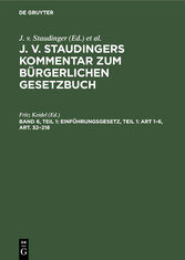 Einführungsgesetz, Teil 1: Art 1-6, Art. 32-218