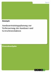 Ausdauertrainingsplanung zur Verbesserung der Ausdauer und Gewichtsreduktion