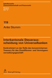 Interkantonale Steuerausscheidung von Universalbanken