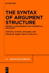 The Syntax of Argument Structure