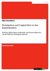 Partizipation und Ungleichheit in den Bundesländern