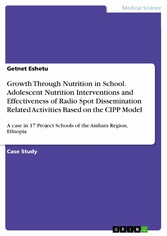 Growth Through Nutrition in School. Adolescent Nutrition Interventions and Effectiveness of Radio Spot Dissemination Related Activities Based on the CIPP Model