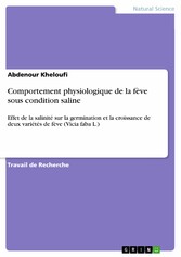 Comportement physiologique de la fève sous condition saline