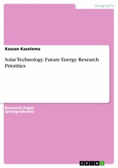 Solar Technology. Future Energy Research Priorities