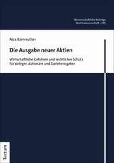 Die Ausgabe neuer Aktien